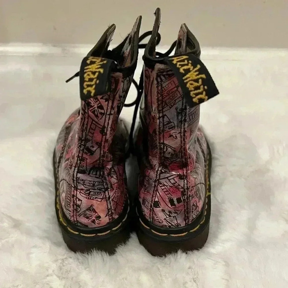 Super Rare Dr Martens Vintage 90's London Scene Allover Print - Picture 7 of 9
